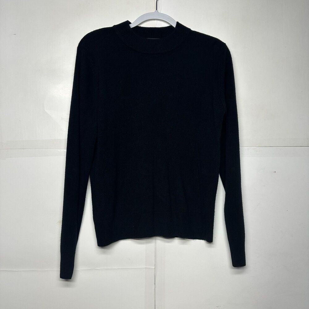 Sag Harbor Women’s Medium Black Long Sleeve Crewneck Knit Sweater